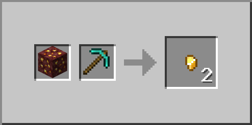 Nether Gold Ore Gold Nugget Diamond Pickaxe Loot Block Pickaxe