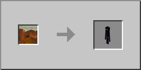 Eroded Badlands->enderman