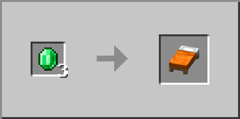 Villager Trade Shepherd Emerald Orange Bed Lvl3