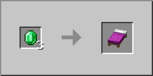 Villager Trade Shepherd Emerald Magenta Bed Lvl3