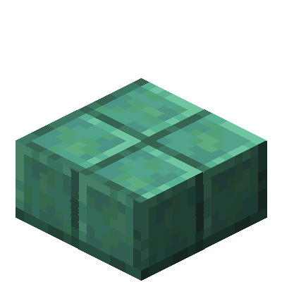  Oxidized na putol ng tansong tilad | Slabs | Minecraft Aklat 