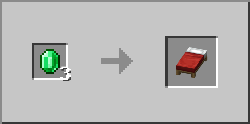 Villager Trade Shepherd Emerald Red Bed Lvl3