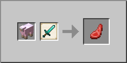 Sheep Pink Mutton Killed By Player Loot Entity Killed By Player