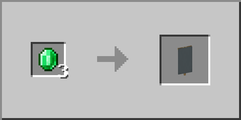 Villager Trade Shepherd Emerald Gray Banner Lvl4