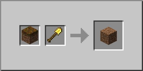 Podzol Dirt Golden Shovel Loot Block