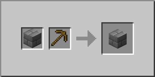 Infested Stone Bricks Stone Bricks Wooden Pickaxe Loot Block Pickaxe
