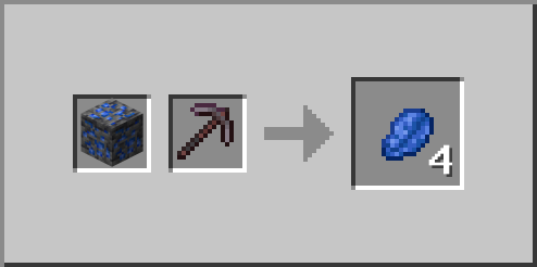 Deepslate Lapis Ore Lapis Lazuli Netherite Pickaxe Loot Block Pickaxe