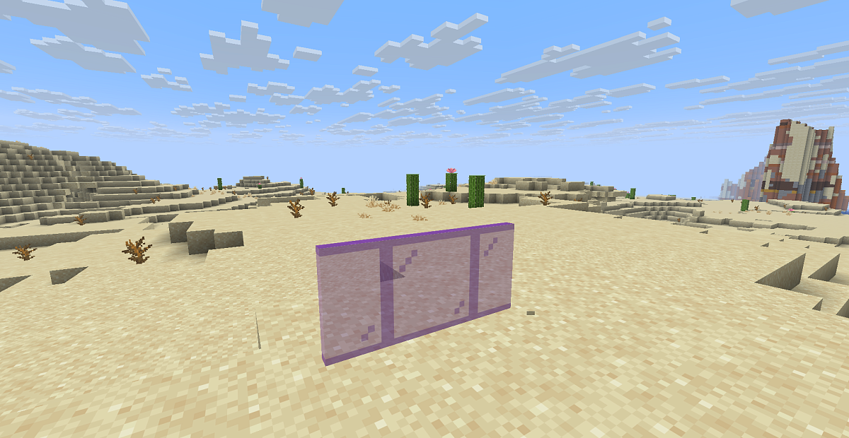 Screenshot #1:  Panel de vidrio morado | Vidrio Panes | Minecraft Libro 