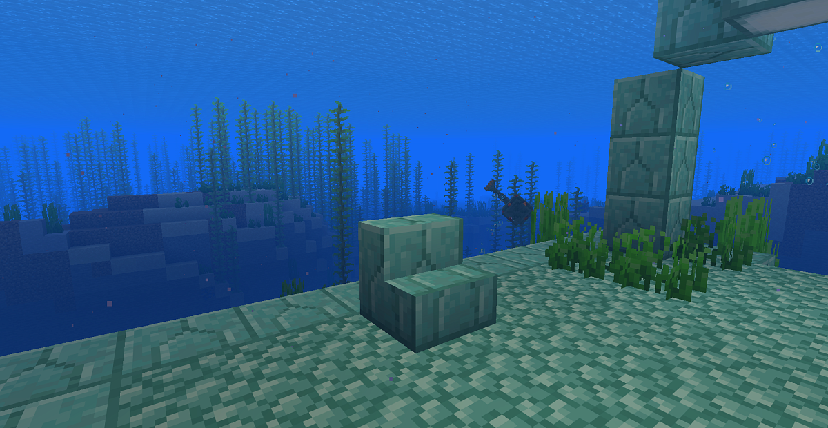 Screenshot #1:  Diri brikenn prismarine | Stairs | Minecraft Levr 