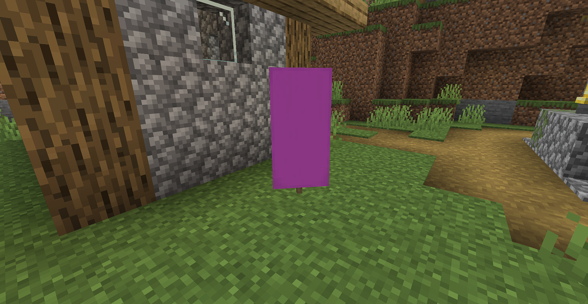 Screenshot #1:  Ljuslila fana | Banners | Minecraft Bok 