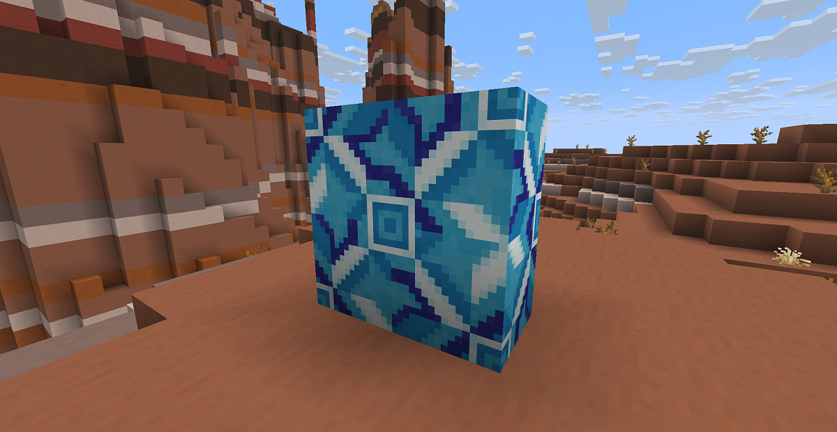 Screenshot #2:  Svjetloplava glazirana terakota | Glazed Terracottas | Minecraft Knjiga 