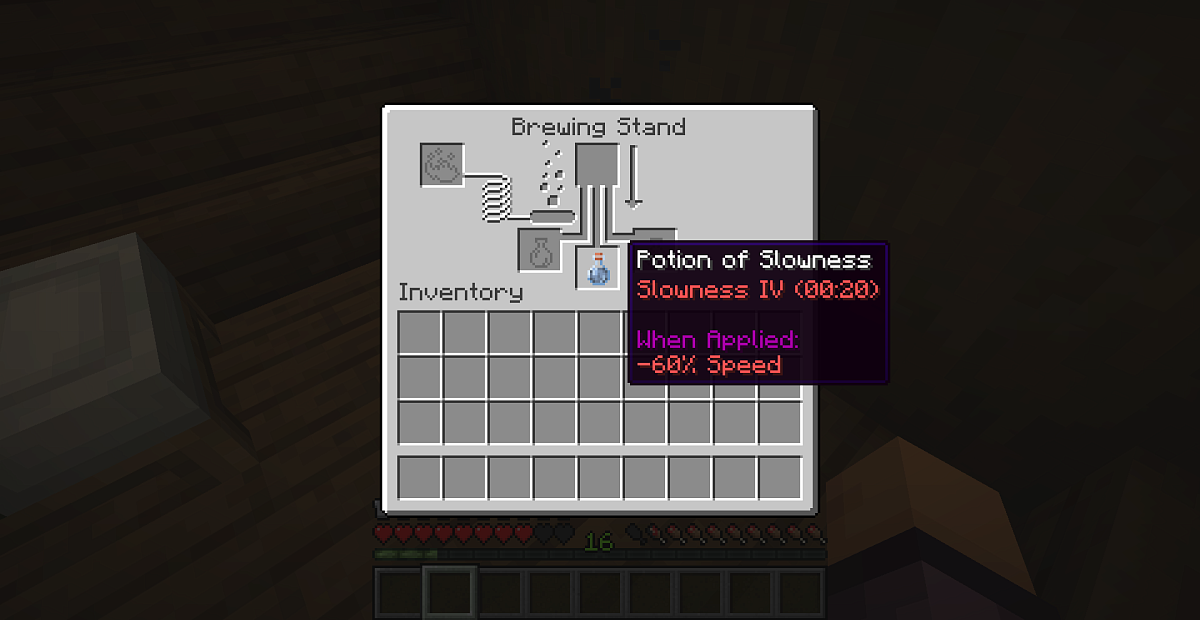 Screenshot #1:  Potion.effect.strong Әкренәйеү | Potions | Minecraft Китап 