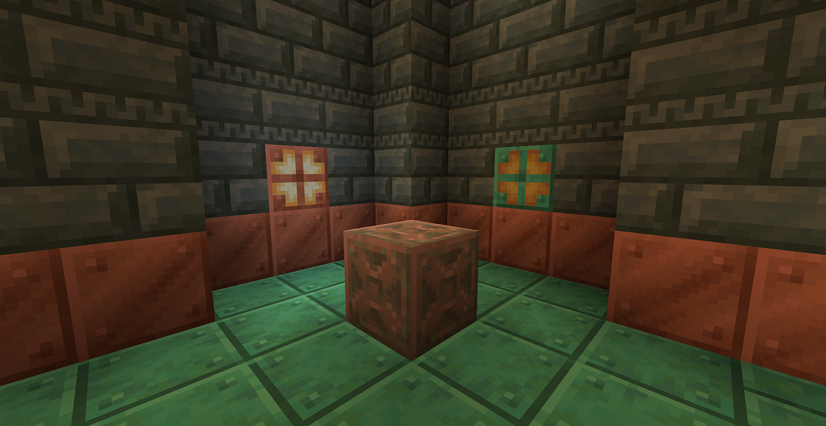 Screenshot #1:  Tembaga Terpahat Terdedah Berlilin | Tembaga Terpahat | Minecraft Buku 