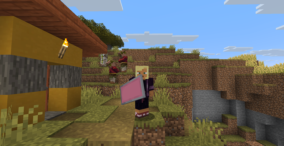 Screenshot #1:  Rausvas skydas | Shields | Minecraft Knyga 
