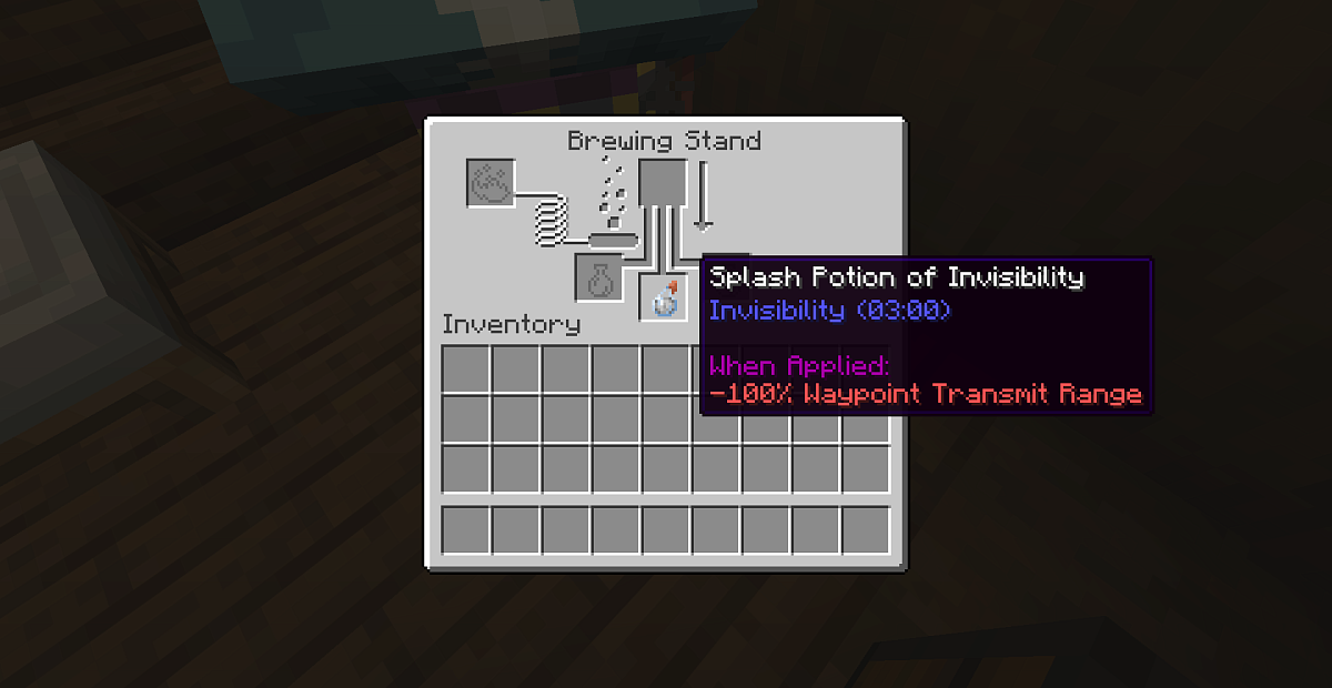 Screenshot #1:  Splash Potion.effect.invisibility | Poțiune de aruncat | Minecraft Carte 