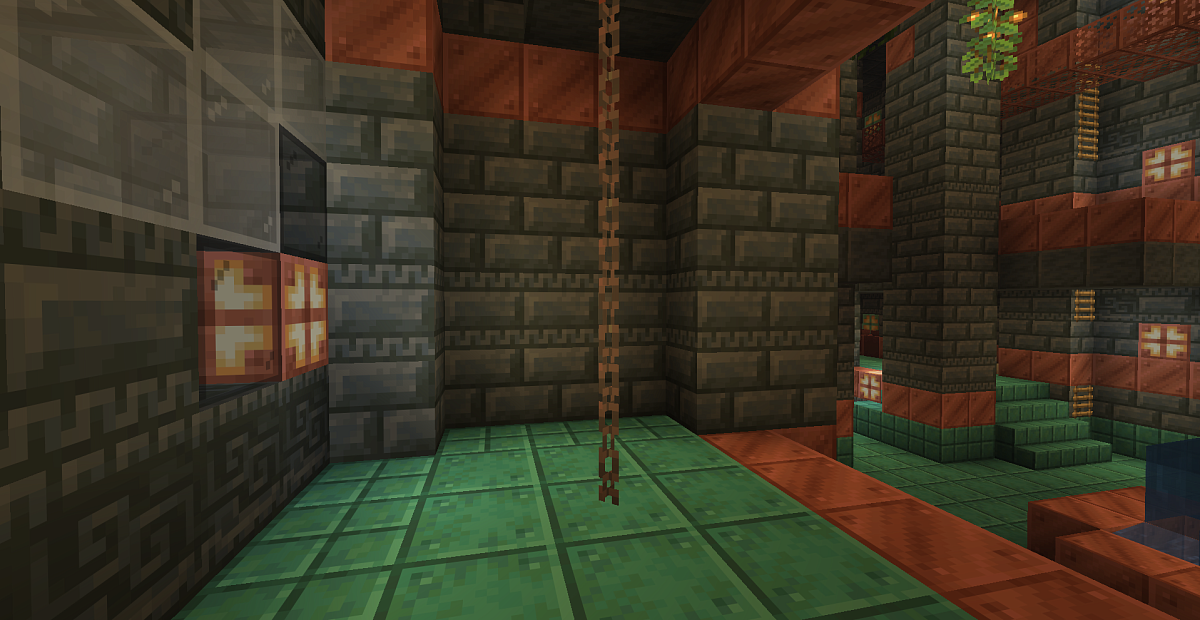 Screenshot #1:  Exposed Copper Chain | Chains | Minecraft Book 