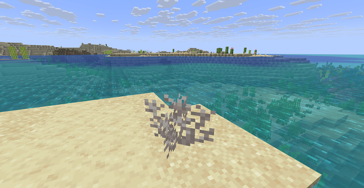 Screenshot #1:  Dead Carnation Coral | Dead corals | Act I: Minecraft Book 