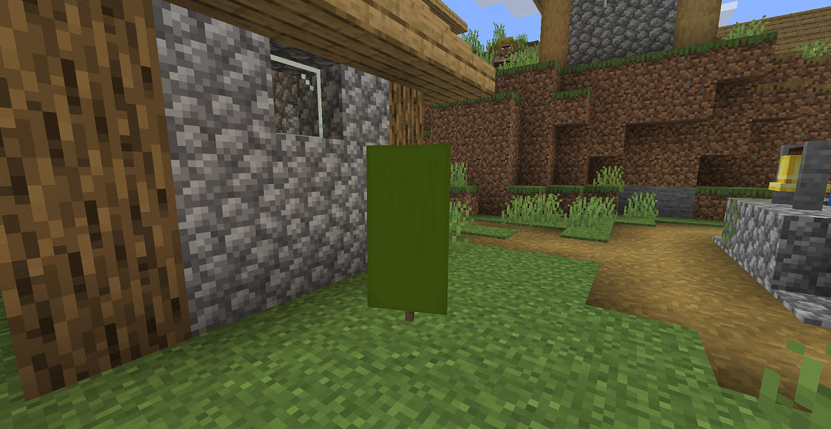 Screenshot #1:  Roheline plakat | Banners | Minecraft Raamat 