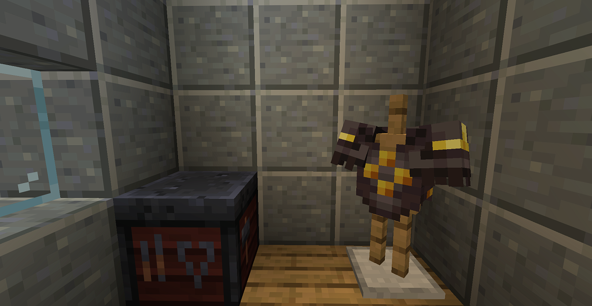 Screenshot #3:  Vartion haarniskakoristeet Taontamalli | Smithing Templates | Minecraft Kirja 