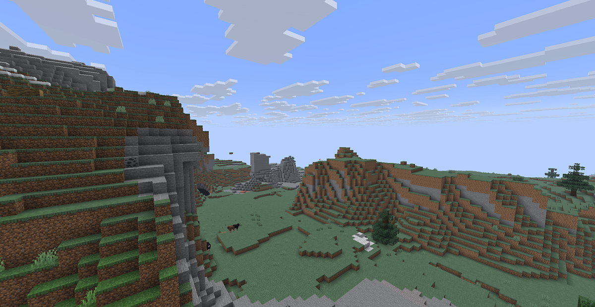 Screenshot #1:  Bukit Terdedah Kepada Angin | Permukaan biomes | Minecraft Buku 