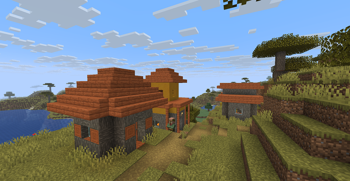 Screenshot #1:  Village Sabana House | Village buildings | Minecraft Libro 