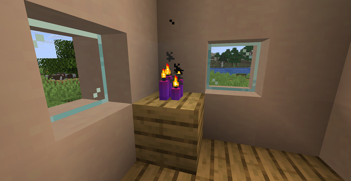 Screenshot #3:  ທຽນສີມ້ວງ | Candles | Minecraft ປຶ້ມ 