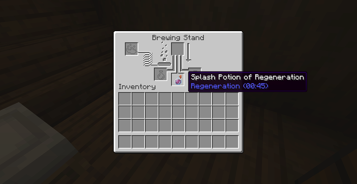 Screenshot #1:  Splash Potion.effect.regeneration | Diod Tasgu | Minecraft Llyfr 