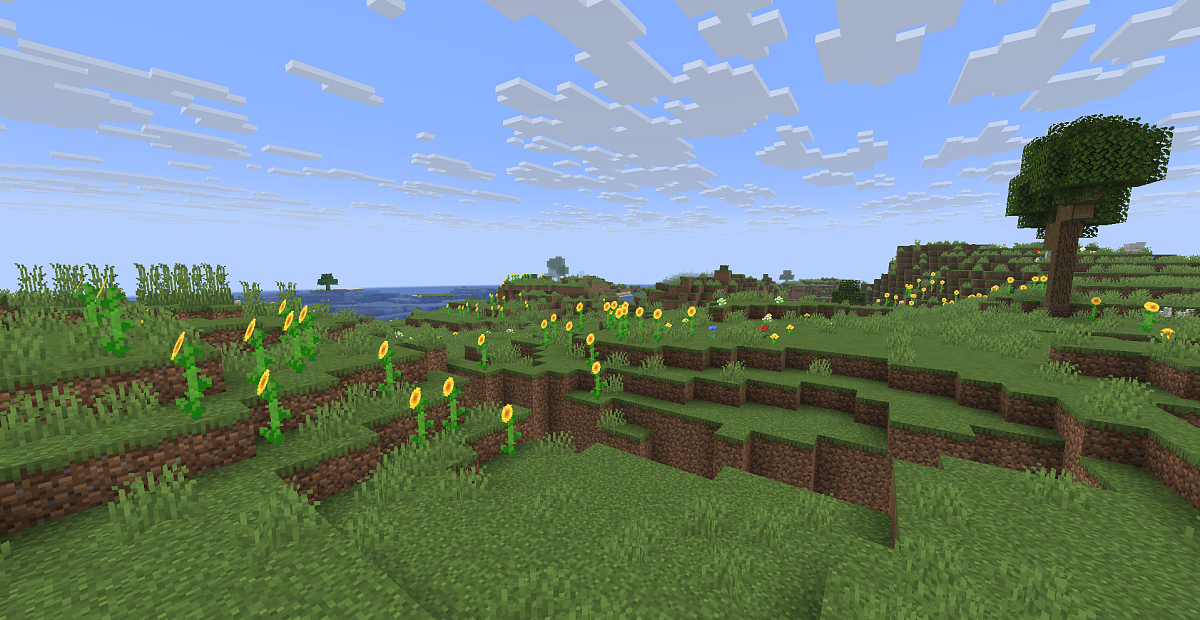 Screenshot #1:  Sonnenblumebene | Oborrweld biomes | Minecraft Schwahrde 