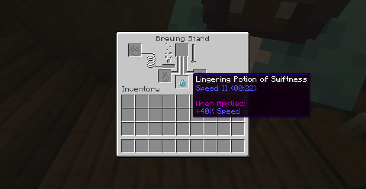 Screenshot #1:  Lingering Potion.effect.strong Swiftness | ڤوشن برلاروتن | ماءينکرف‌ت بوکو 