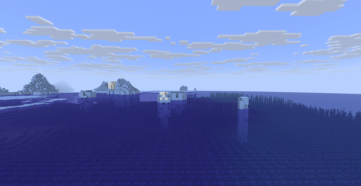 Screenshot #1:  ღრმა გაყინული ოკეანე | ჩვეულებრივი სამყარო biomes | Minecraft წიგნი 