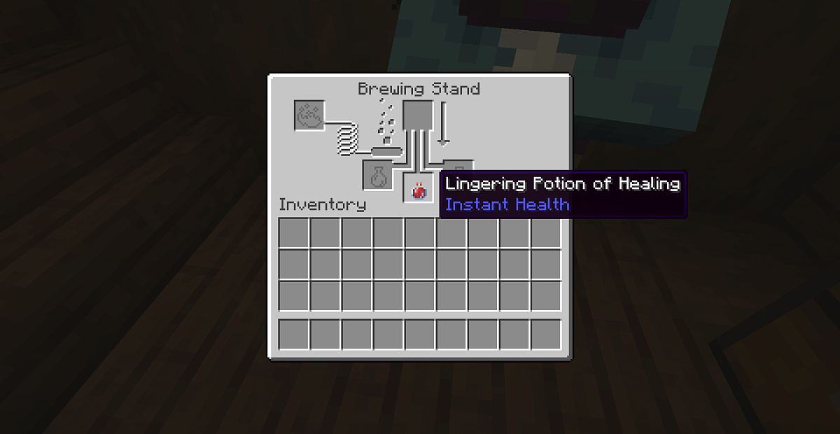 Screenshot #1:  Lingering Potion.effect.healing | Bottled fog | Minecraft Logbook 