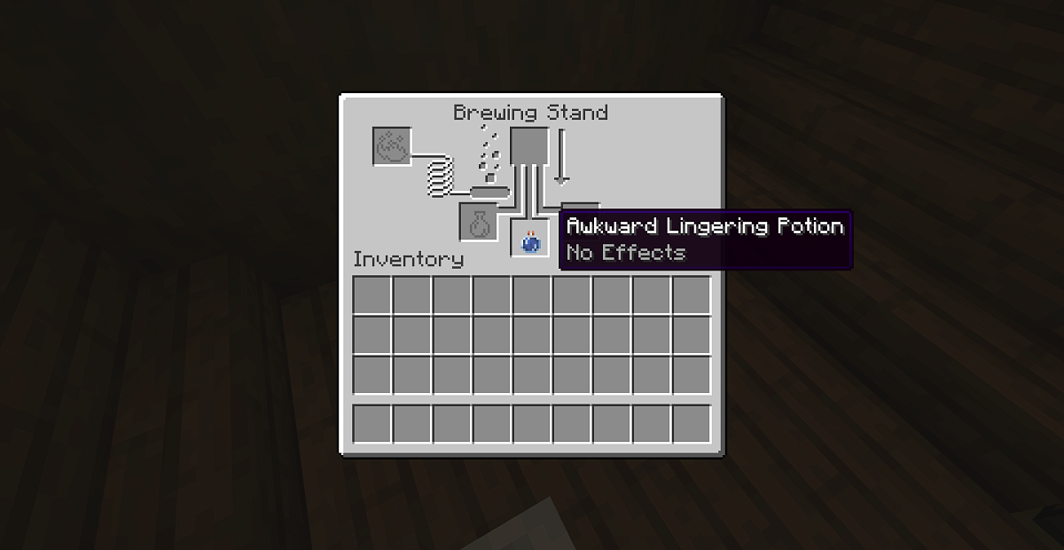 Screenshot #1:  Lingering Potion.effect.awkward | Мглавоє зїля | Minecraft Книга 
