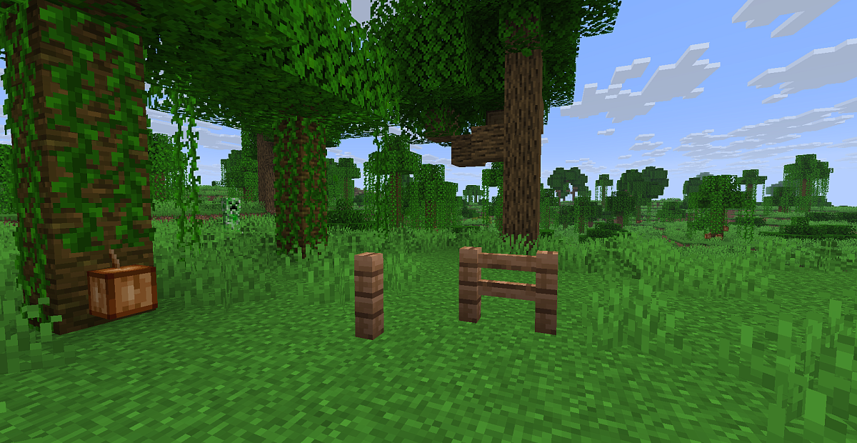Screenshot #1:  Ширэнгэн ойн модон хашаа | Fences | Minecraft Ном 