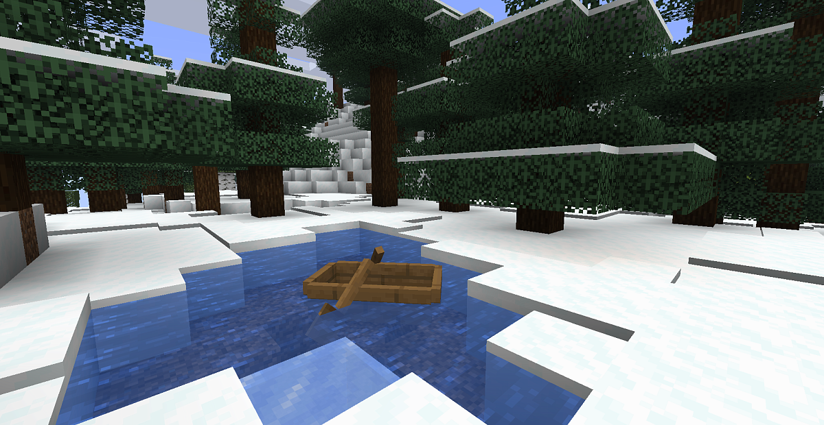 Screenshot #1:  Bàta giuthais | Boats | Minecraft Leabhar 